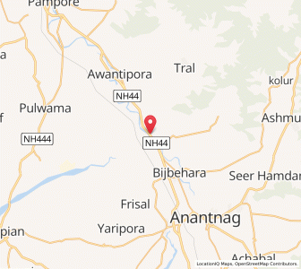Map of Sethar, Kashmir