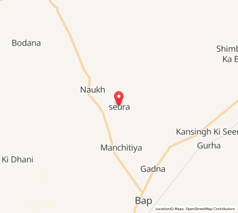 Map of Seura, Rajasthan