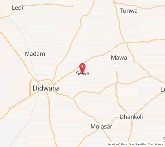 Map of Sewa, Rajasthan