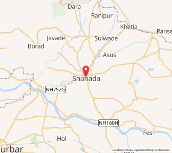 Map of Shahada, Maharashtra