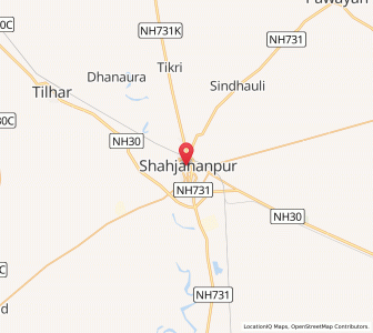 Map of Shāhjānpur, Uttar Pradesh