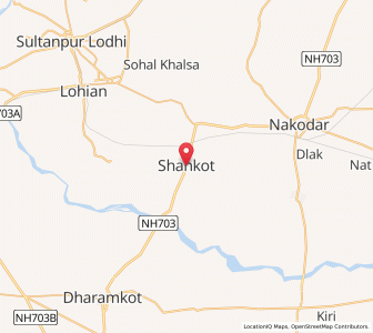 Map of Shahkot, Punjab