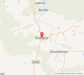 Map of Shāhpur, Madhya Pradesh