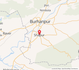 Map of Shāhpur, Madhya Pradesh