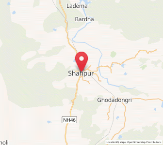 Map of Shāhpur, Karnataka