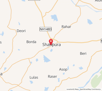 Map of Shāhpura, Rajasthan