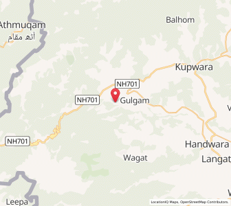Map of Shahrkot, Kashmir