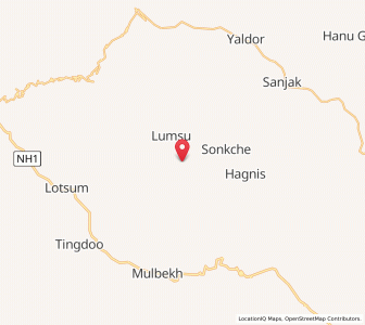 Map of Shakar Brok, Kashmir