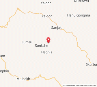 Map of Shakardo, Kashmir