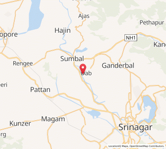 Map of Shalhar, Kashmir