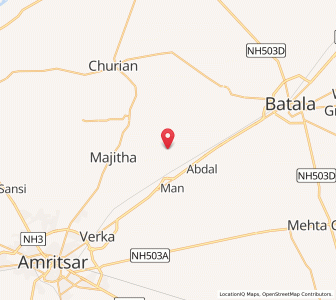 Map of Sham Nagar, Punjab