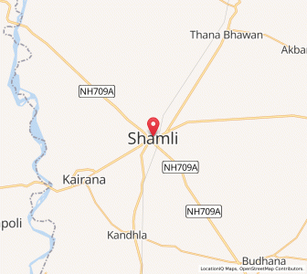 Map of Shamli, Uttar Pradesh