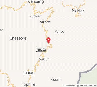 Map of Shamtorr, Nagaland