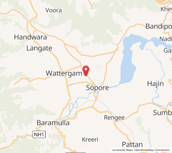 Map of Shangargund, Kashmir