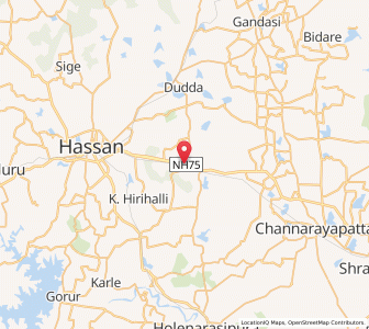 Map of Shanti Grama, Karnataka