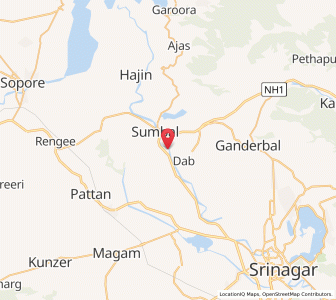 Map of Shekhazu, Kashmir