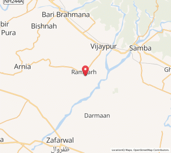 Map of Shekhugur, Kashmir