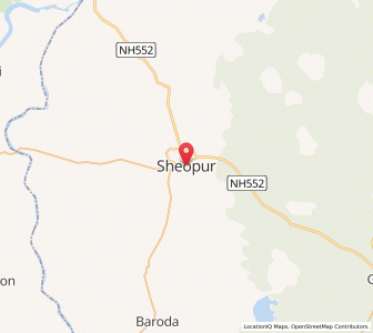 Map of Sheopur, Madhya Pradesh