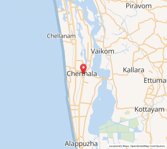Map of Shertallai, Kerala