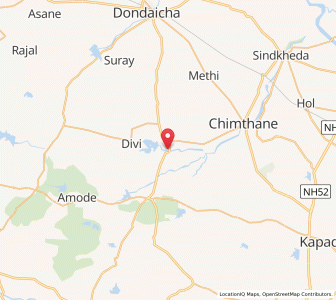 Map of Shevada, Maharashtra