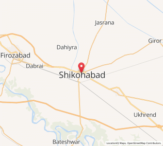 Map of Shikohabad, Uttar Pradesh