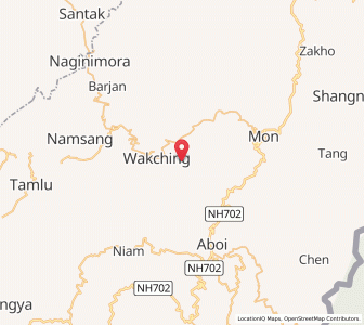 Map of Shiong, Nagaland