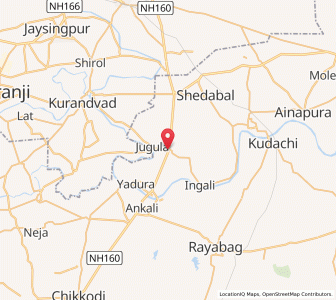 Map of Shiraguppi, Maharashtra