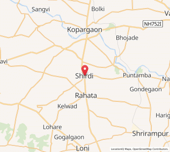 Map of Shirdi, Maharashtra