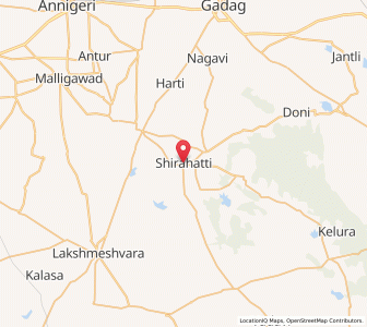 Map of Shirhatti, Karnataka