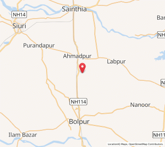 Map of Shiur, West Bengal