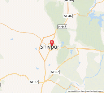 Map of Shivpuri, Madhya Pradesh