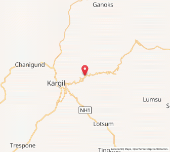 Map of Shogram, Kashmir