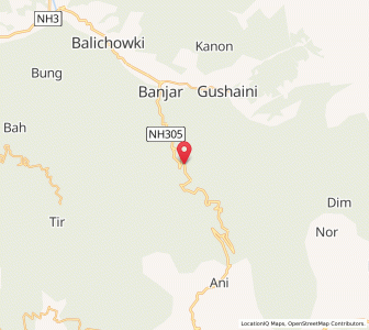 Map of Shoja, Himachal Pradesh