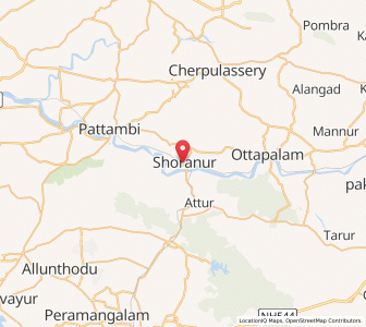 Map of Shoranur, Kerala