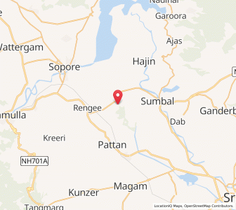Map of Shorbug, Kashmir
