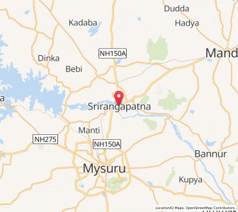 Map of Shrirangapattana, Karnataka