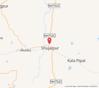 Map of Shujalpur, Madhya Pradesh