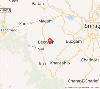 Map of Shulagund, Kashmir