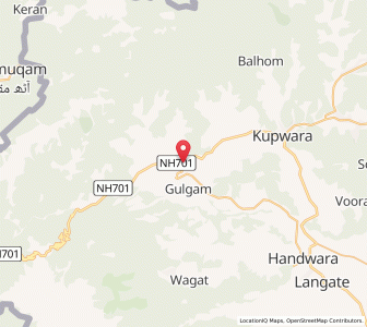 Map of Shumanag, Kashmir