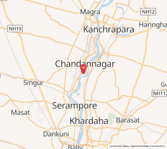 Map of Shyamnagar, West Bengal
