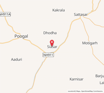 Map of Siasar, Rajasthan