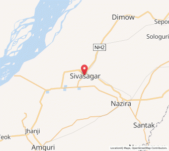 Map of Sibsagar, Assam