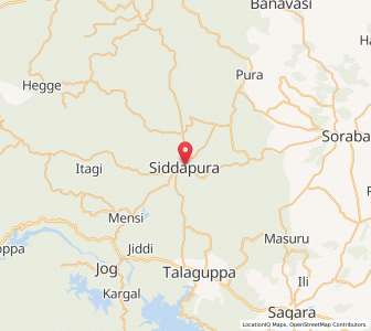Map of Siddapur, Karnataka