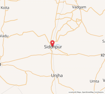 Map of Siddhapur, Gujarat
