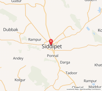 Map of Siddipet, Andhra Pradesh