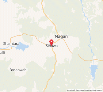 Map of Sihawa, Chhattisgarh