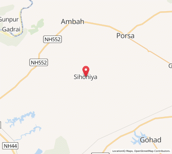 Map of Sihoniya, Madhya Pradesh