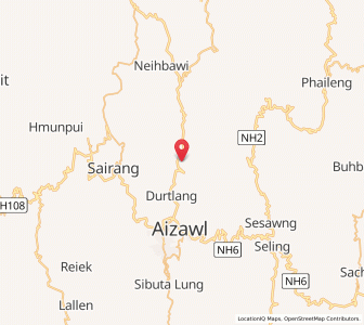 Map of Sihphir, Mizoram