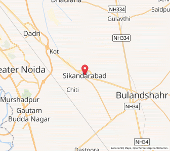 Map of Sikandarabad, Uttar Pradesh
