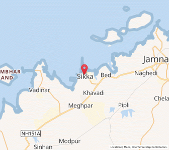 Map of Sikka, Gujarat